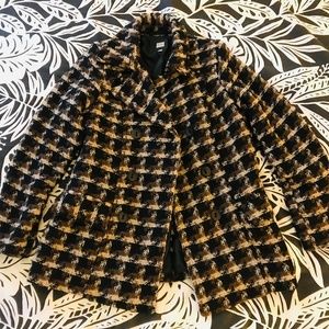 Old Navy Houndstooth Winter Peacoat, Size M